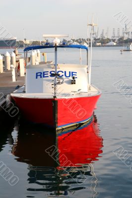 Red Rescue Boat