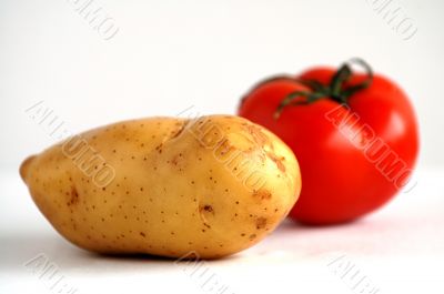Potato and tomato