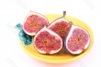 plate of fresh figs isolated plate of fresh figs isolated