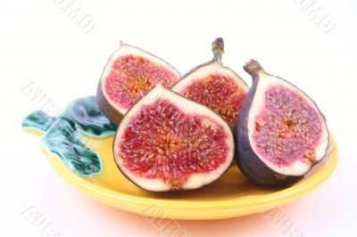 plate of fresh figs isolated plate of fresh figs isolated