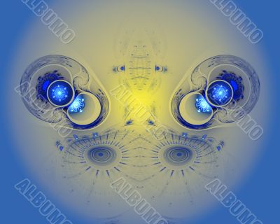 The abstract color fractal image.