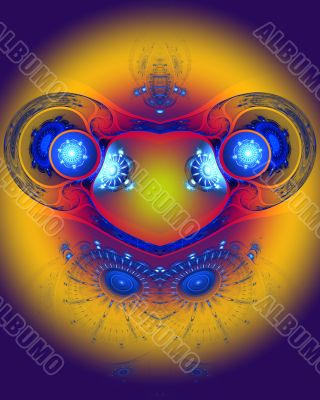 The abstract color fractal image.