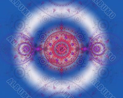 The abstract color fractal image.