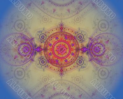 The abstract color fractal image.