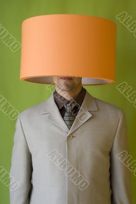 Businessman Lamp Head