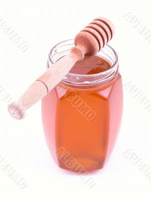 jar of honey isolated