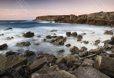 Sunset and ocean background