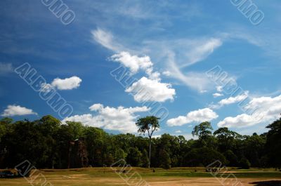 Skyscape of Prasat Suor Prats, Combodia
