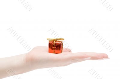 Gift in a hand Gift in a hand