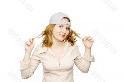 girl in a cap