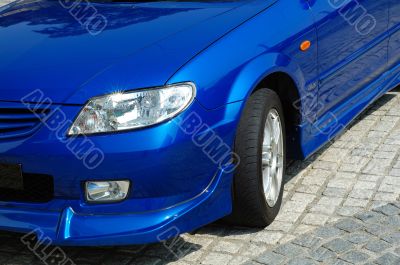 Front view of sportive car