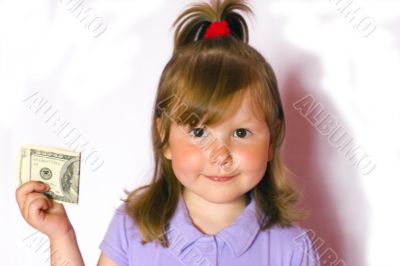 Girl with hundred dollars