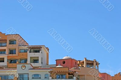 Colorful Condos and Blue sky