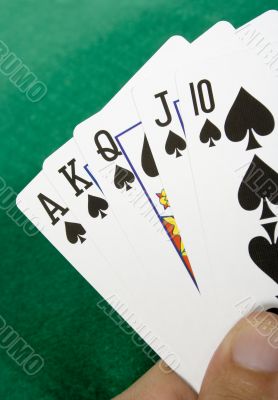 royal flush with spades