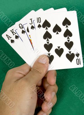 aces royal flush - spades