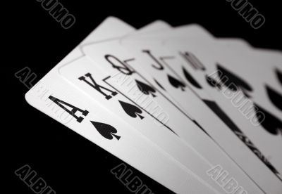 ace royal flush - spades
