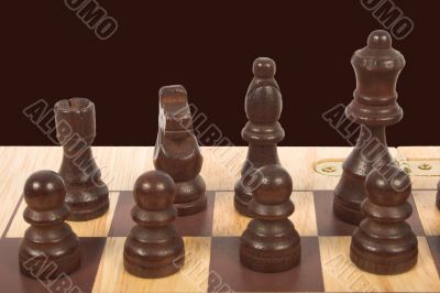 close up of a chess set