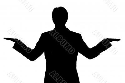 business man balance silhouette