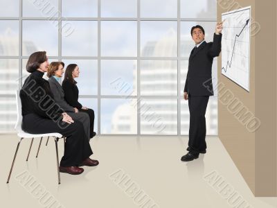 business presentation in an office