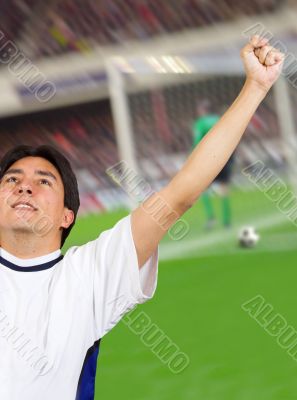 celebrating a goal - soccer