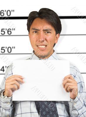 angry business male mugshot