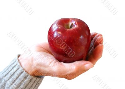 offering an apple