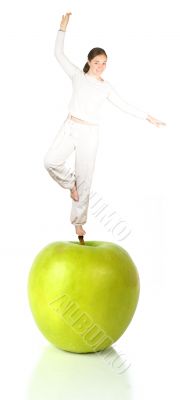 balanced diet - green apple
