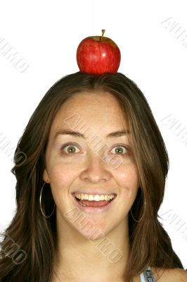 happy diet - apple on head