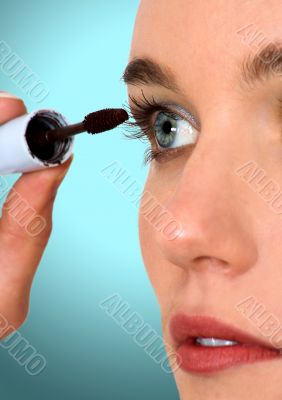 applying mascara