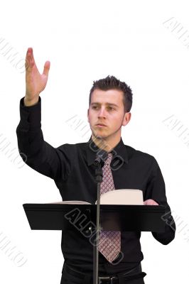 business man lecturing - aris