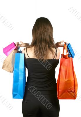 business woman with shopping bags - sally