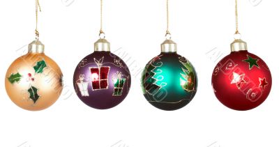 Christmas balls hanging
