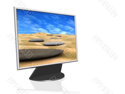 computer monitor - beach image wallpaper