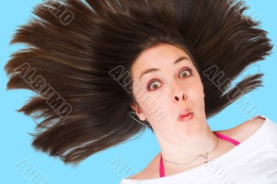 beauty in the summer over blue