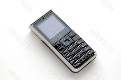 Modern mobile phone with white background