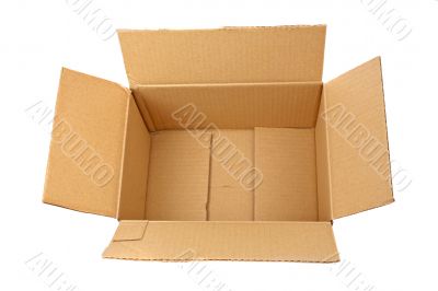 Open cardboard box