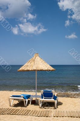 sunshade and couch