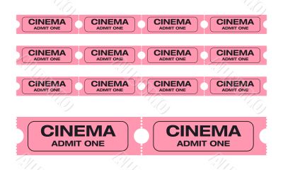 Cinema admit one tickets