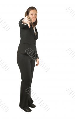 business woman - thumbs down
