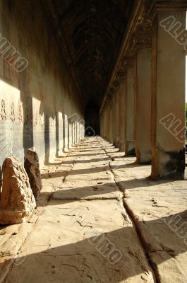 Corridor in Angkor Wat, Siem Reap, Cambodia