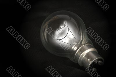 bulb with an idea glowing