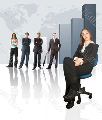 Business team - Colum chart