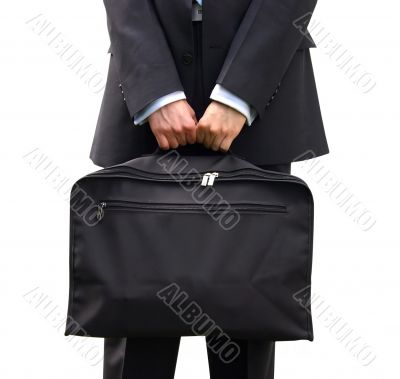 business man holding a briefcase