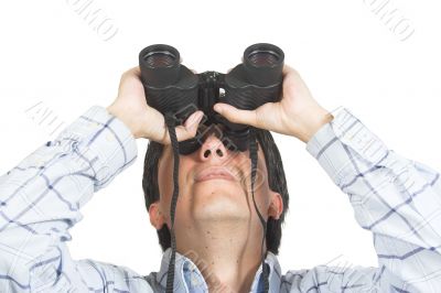 find and seek - man with binoculars