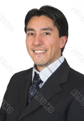 business man smiling confidently