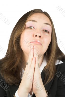 begging for chance - business woman