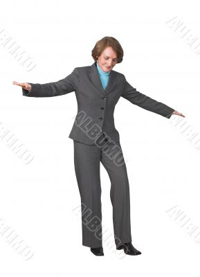 business woman balancing