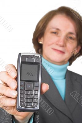 business woman with cellphone