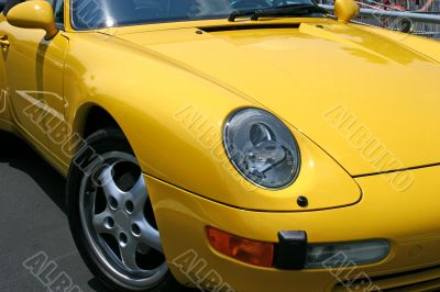 Bright Yellow Sports Car