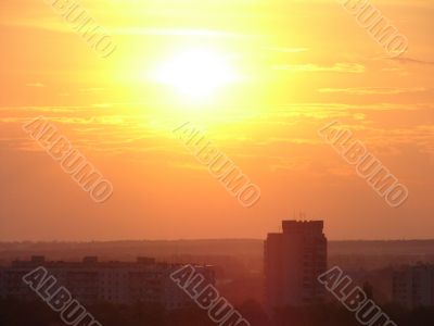 Sunset colorful sky